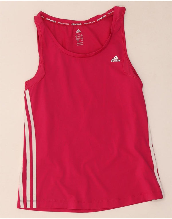 Canotta Adidas Climacool da donna UK 12/14 Poliammide rosa medio