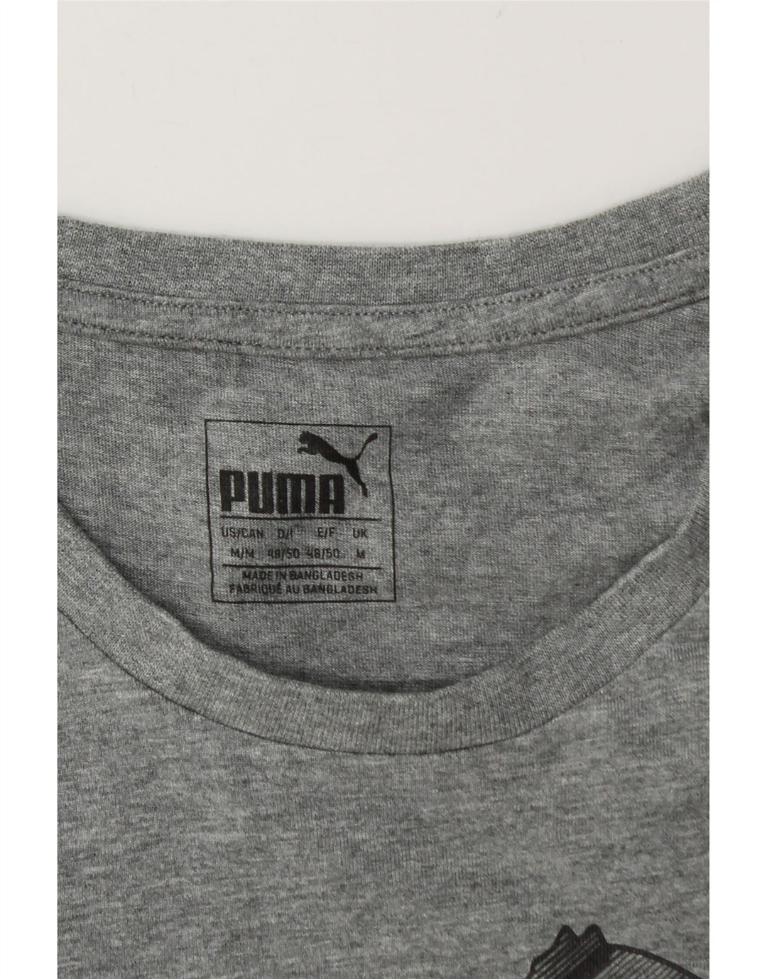 T-shirt grafica da uomo Puma Top grigio medio chiazzato