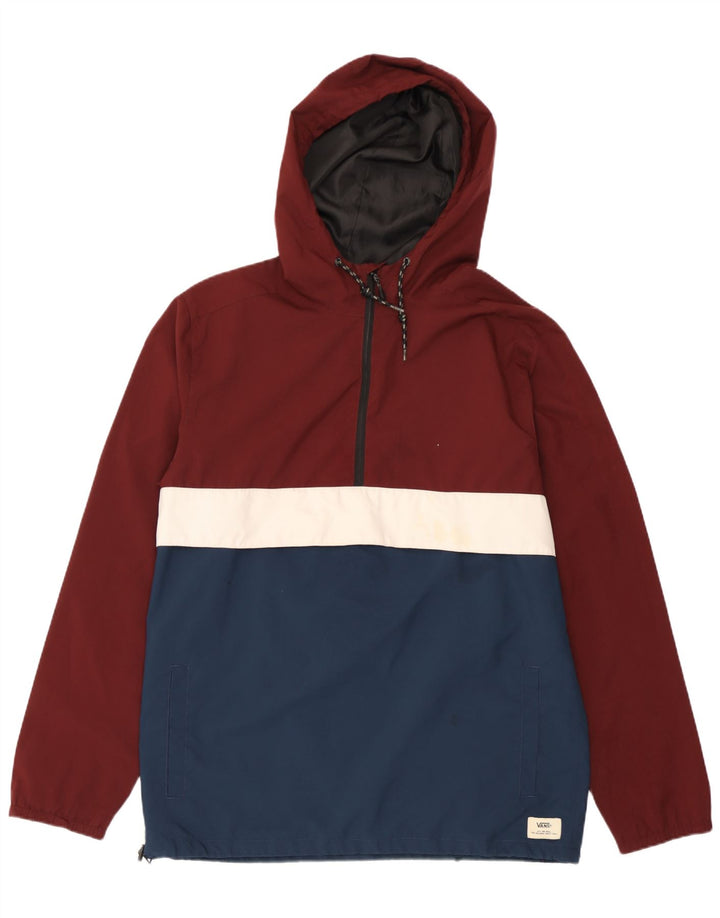 Giacca antipioggia da uomo con cappuccio Vans UK 38 color block bordeaux medio