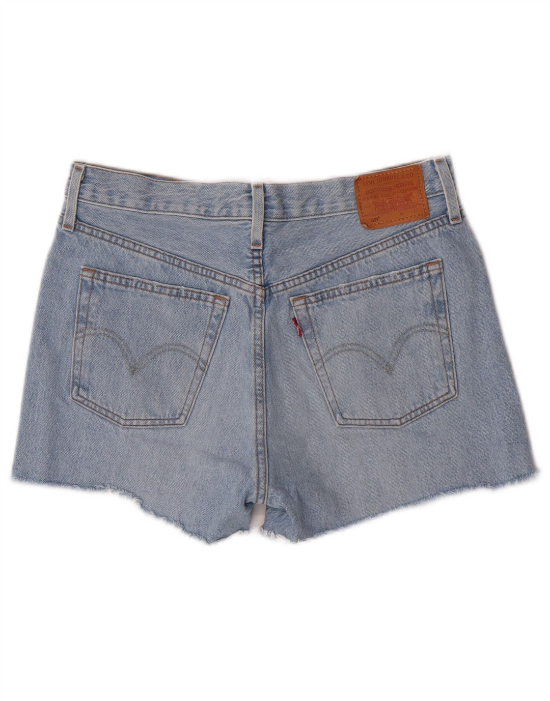 Pantaloncini di jeans Levi's 501 da donna W28 cotone blu medio