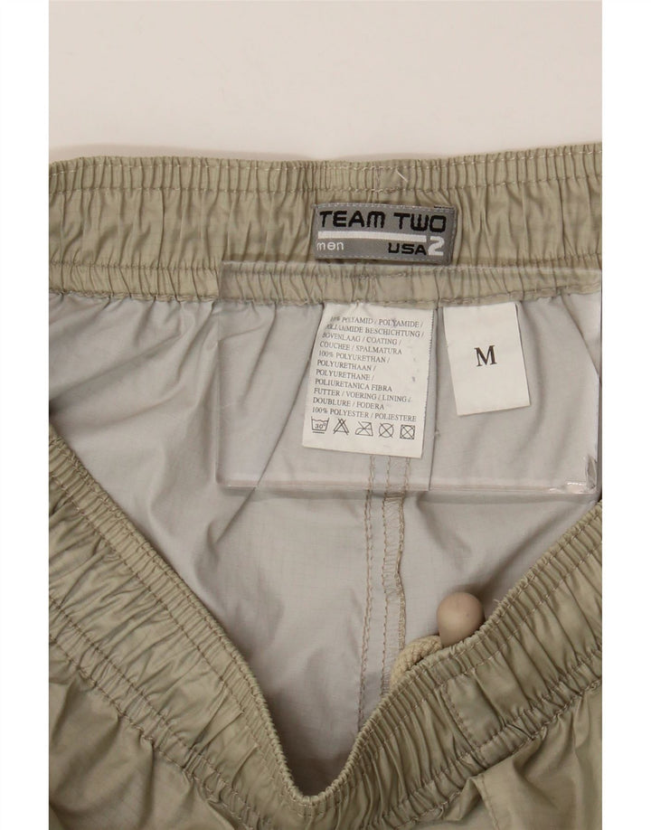 Pantaloni da tuta vintage da uomo in poliammide beige medio