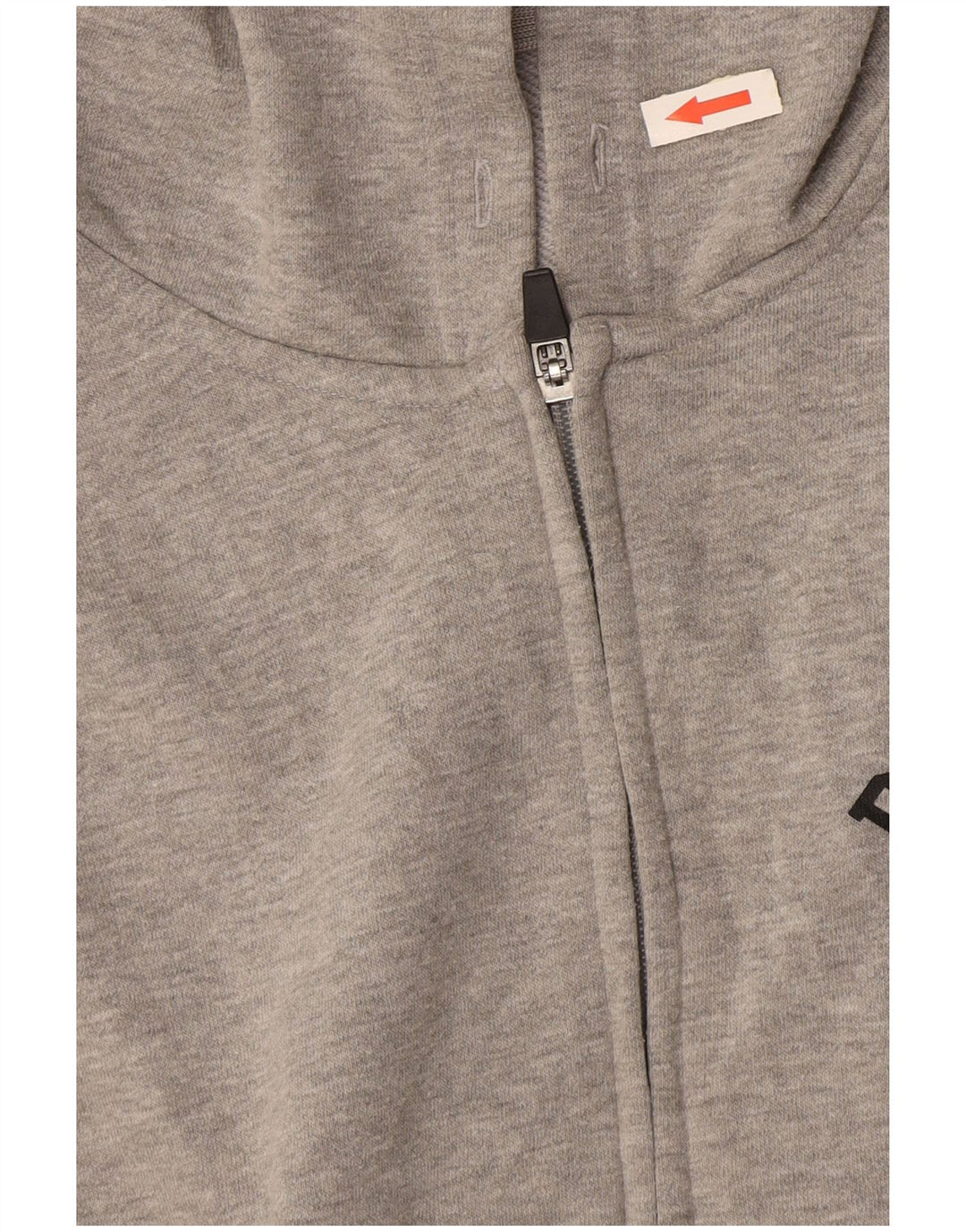 Maglione con cappuccio e zip grafica da uomo CHAMPION grande grigio