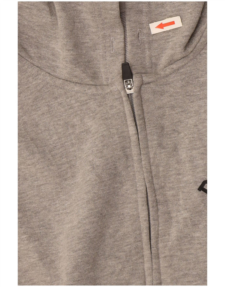 Maglione con cappuccio e zip grafica da uomo CHAMPION grande grigio
