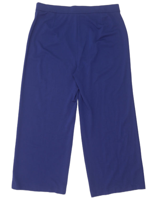 Pantaloni da tuta a gamba larga da donna Marks & Spencer UK 20 2XL viscosa blu