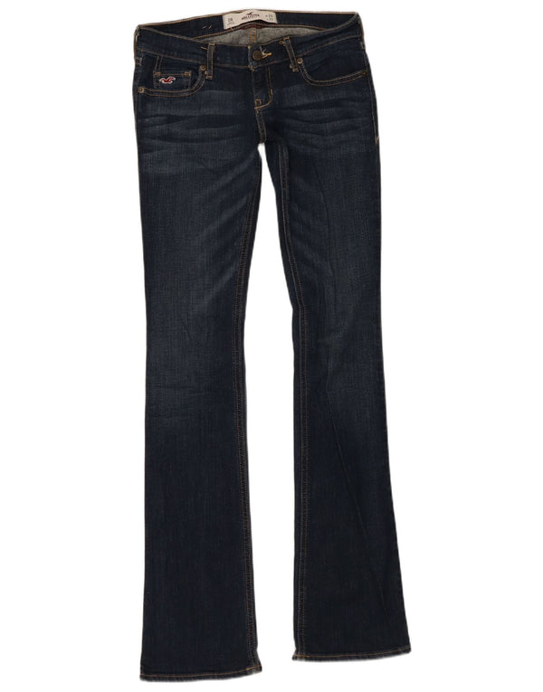 Jeans svasati Hollister da donna US 4 XS W24 L33 cotone blu navy