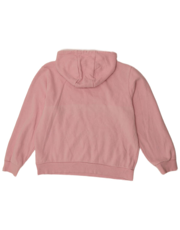 Felpa con cappuccio grafica da donna Ellesse UK 14 grande cotone rosa