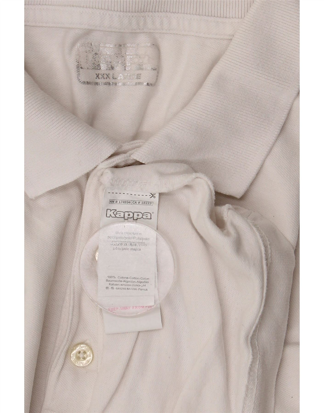 Polo da uomo KAPPA 3XL cotone bianco