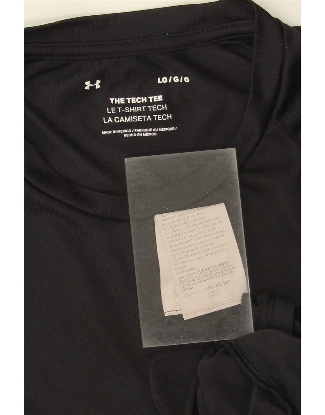 UNDER ARMOUR Mens T-Shirt Top Large Black Polyester