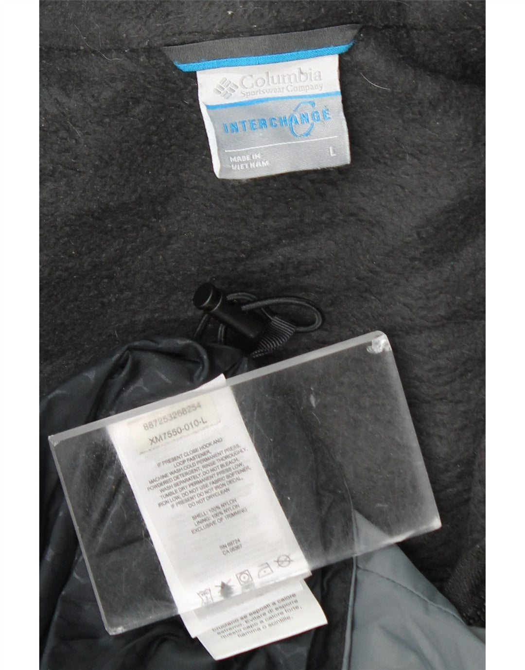 Giacca a vento Columbia Interchange da uomo UK 40 Large Black Colourblock