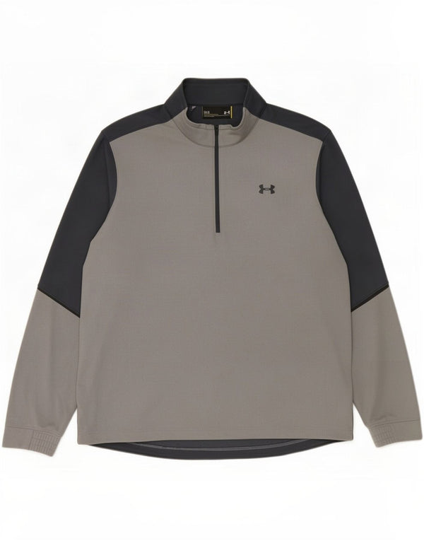 Under Armour - Tuta da uomo con grafica pullover, top grande, colore grigio