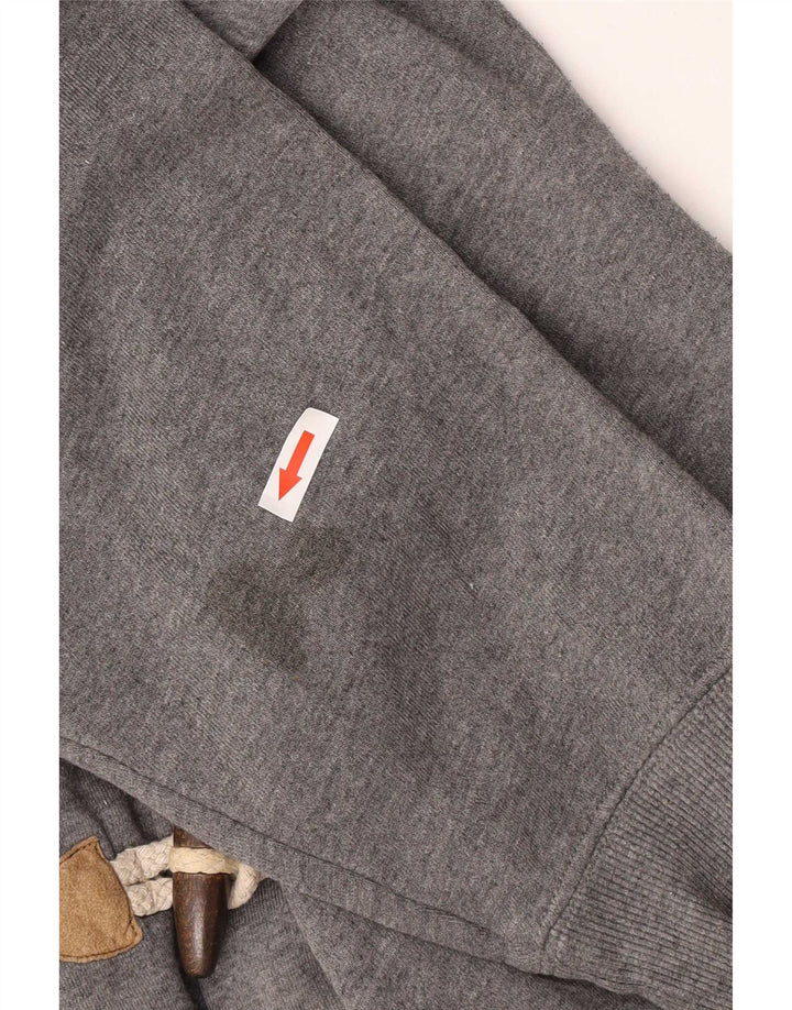 Maglione con cappuccio e zip da uomo Massimo Dutti grande grigio