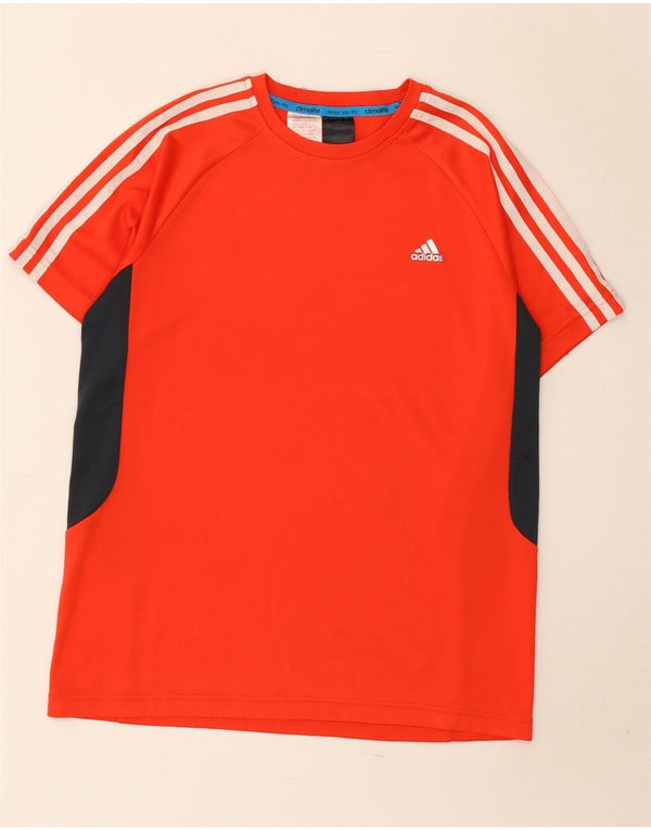 Maglietta Adidas Climalite da ragazzo, 15-16 anni, colore rosso