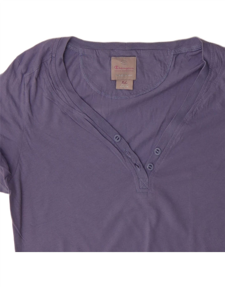 T-shirt da donna CHAMPION Top UK 18 XL cotone viola