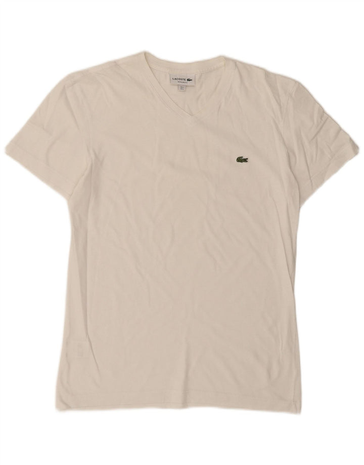 T-shirt da uomo vestibilità regolare Lacoste taglia 3 piccola in cotone bianco