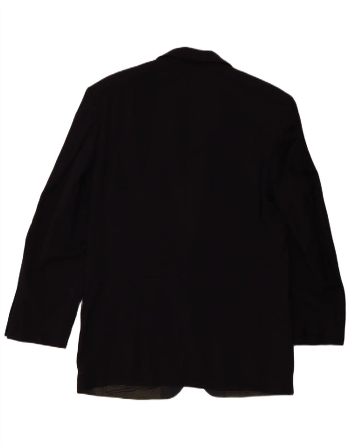 Giacca blazer da uomo a 3 bottoni Hugo Boss EU 48 media lana vergine blu navy