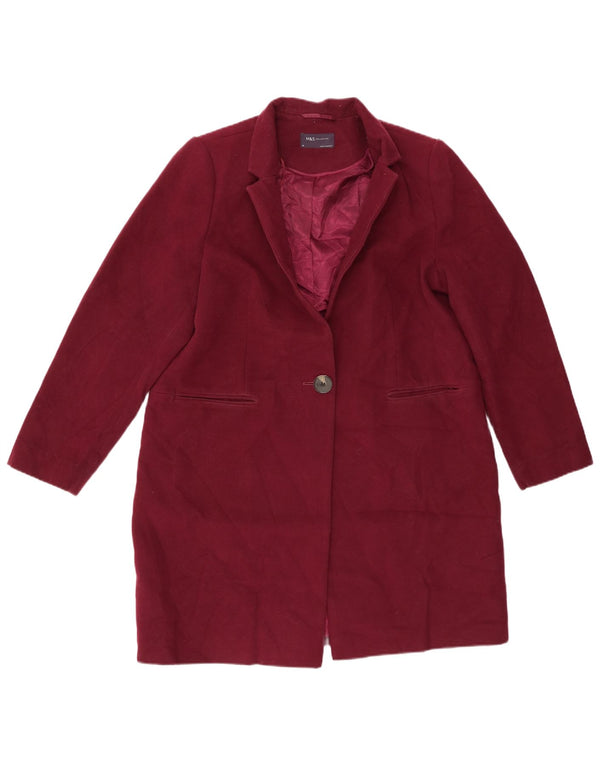 Cappotto da donna Marks & Spencer UK 16 grande poliestere viola