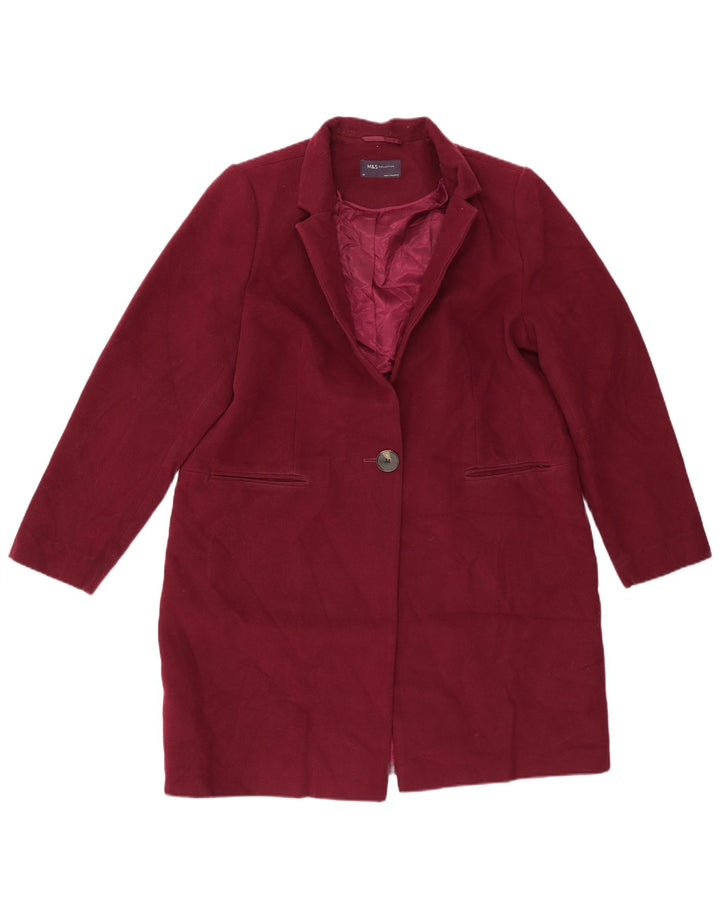 Cappotto da donna Marks & Spencer UK 16 grande poliestere viola