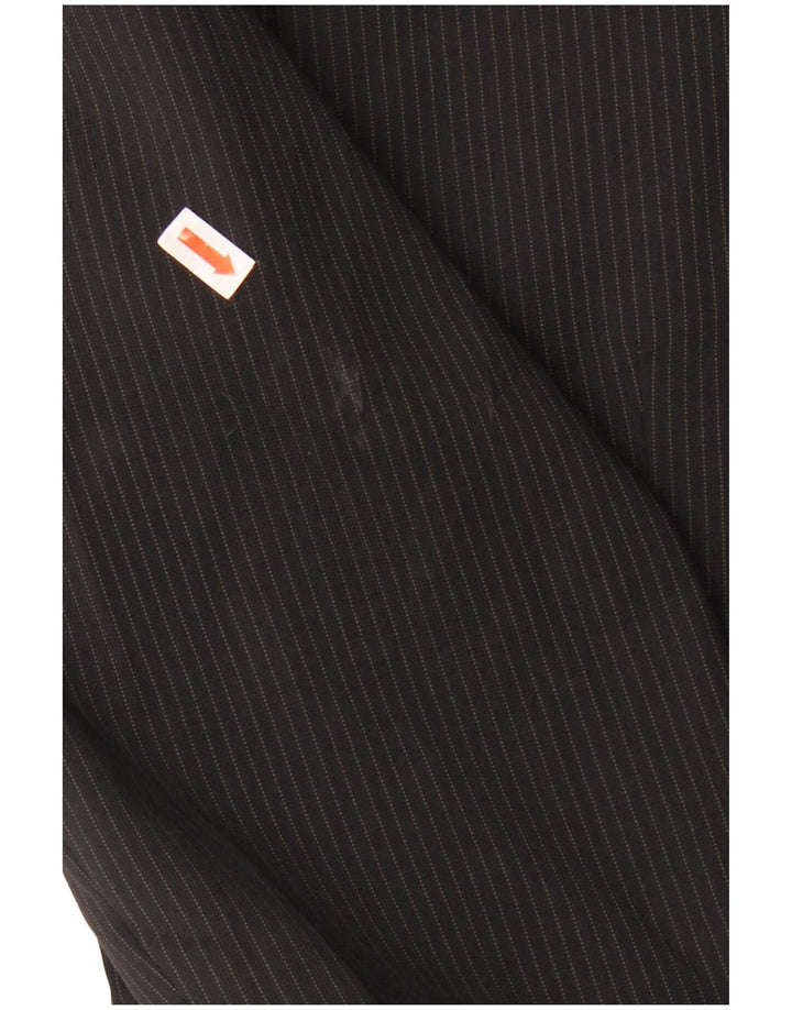 Giacca blazer da uomo a 2 bottoni Zara EU 50 in lana a righe nere medie