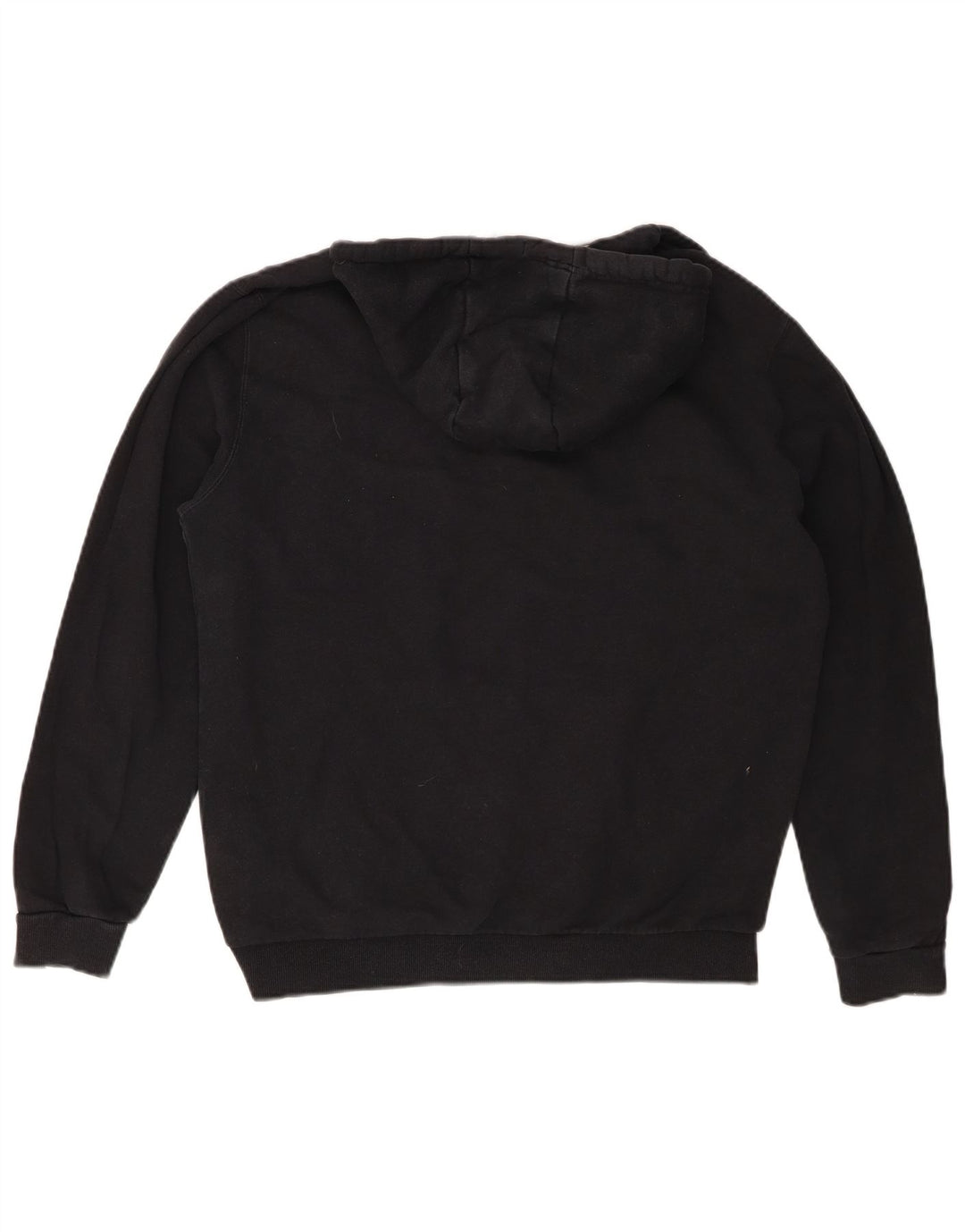 ELLESSE Mens Graphic Hoodie Jumper Medium Black Cotton