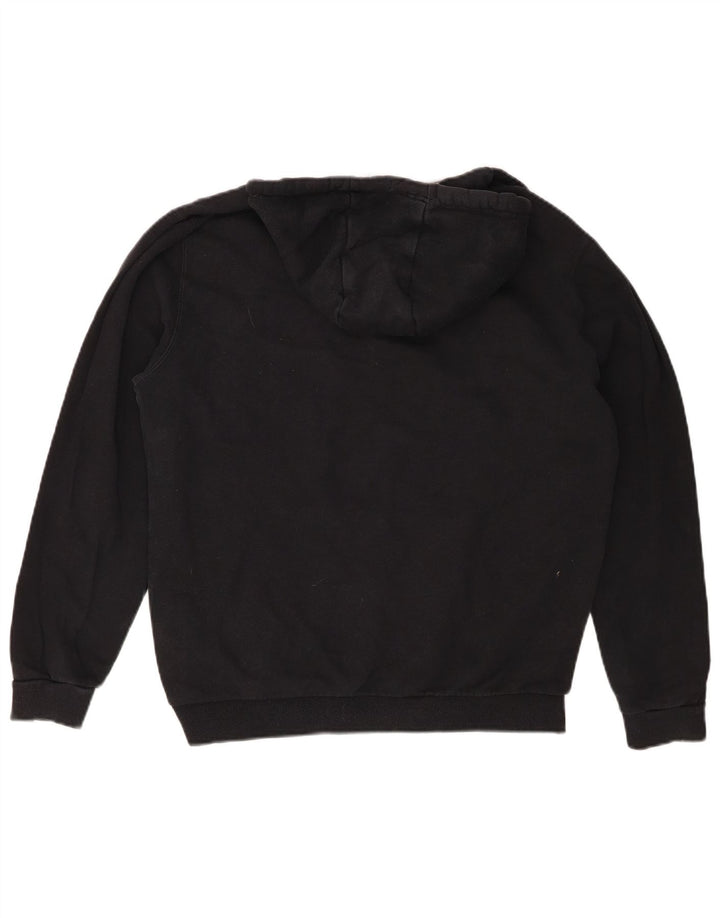 ELLESSE Mens Graphic Hoodie Jumper Medium Black Cotton