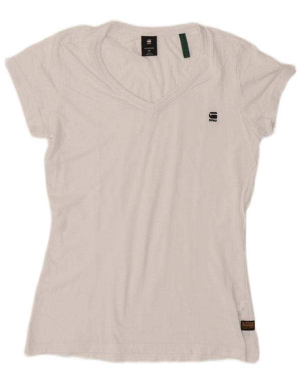 T-shirt da donna G-Star Top UK 12 cotone bianco medio