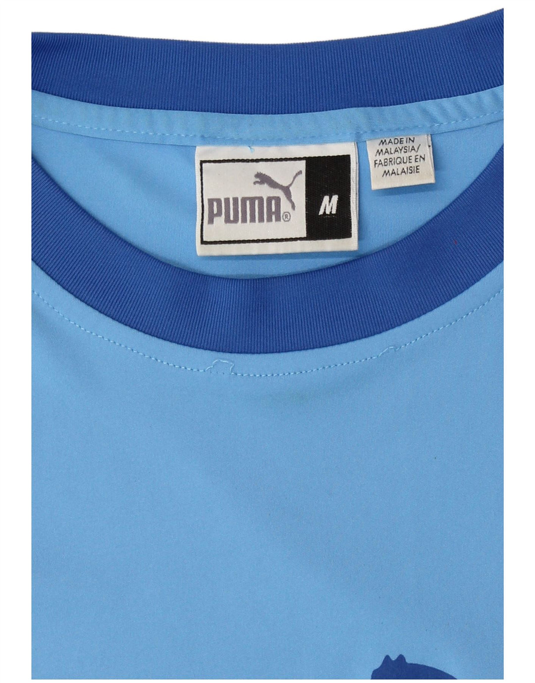 T-shirt grafica da uomo Puma Top blu medio color block