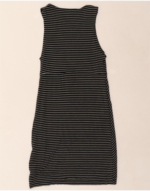 Abito t-shirt senza maniche da donna Athleta UK 6 XS modal a righe nero