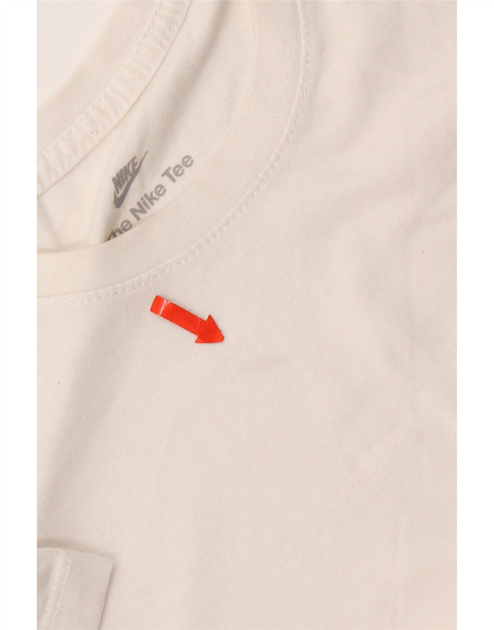 T-shirt da uomo Nike Top in cotone bianco medio