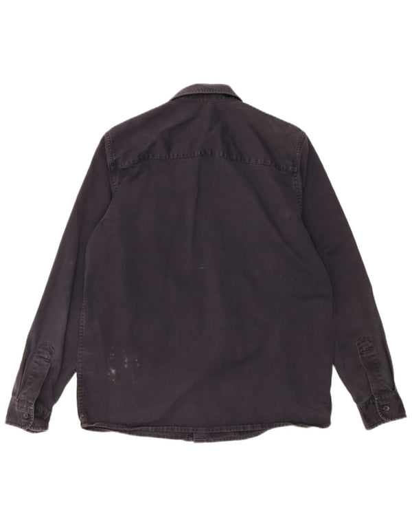 Camicia militare da uomo Carhartt grande in cotone blu navy