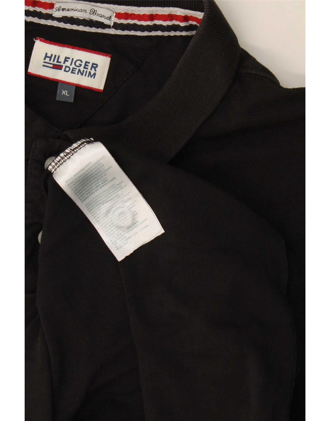 Polo da uomo Tommy Hilfiger XL in cotone nero