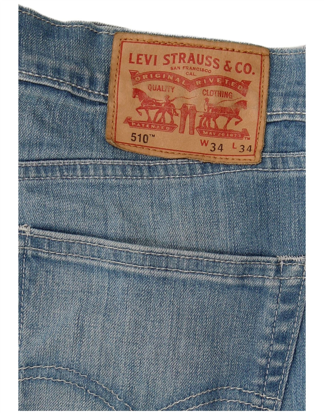 LEVI'S Jeans skinny 510 da uomo W34 L34 cotone blu