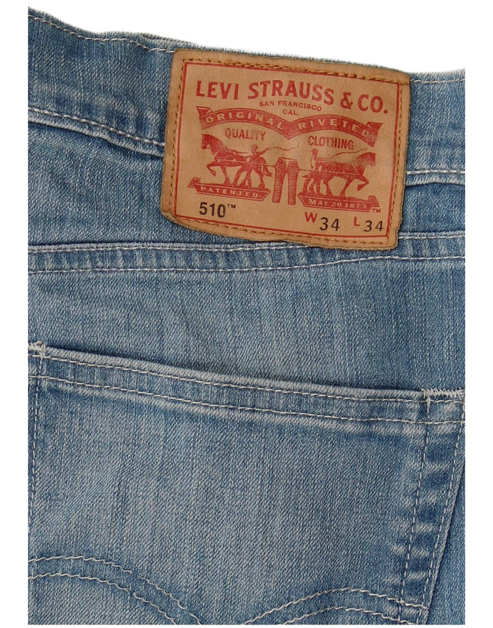 LEVI'S Jeans skinny 510 da uomo W34 L34 cotone blu