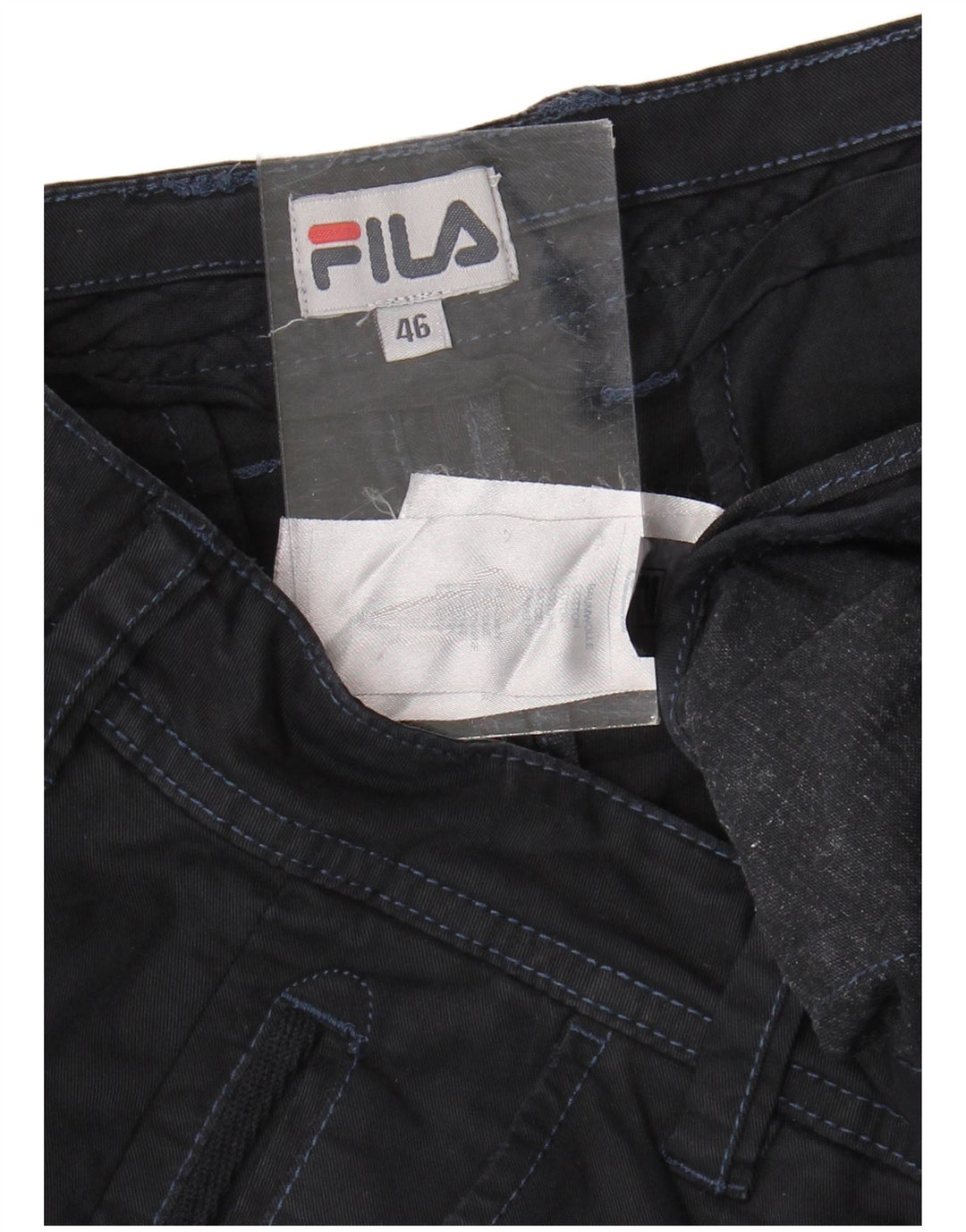 Pantaloni chino slim da uomo Fila IT 46 Small W36 L30 Blu Navy