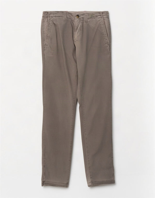 Pantaloni chino slim da uomo Tommy Hilfiger W32 L32 cotone grigio