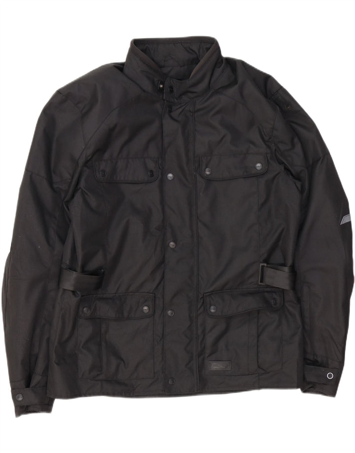 Giacca vintage da uomo Moto Racer Utility UK 44 2XL Poliestere nero