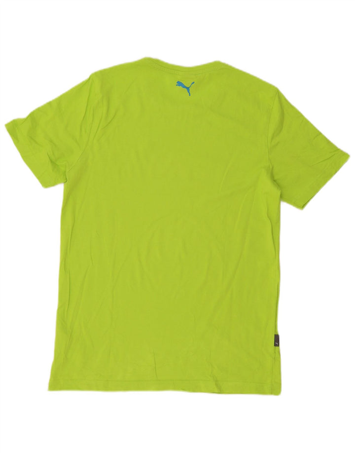 T-shirt grafica da uomo Puma Top in cotone verde medio