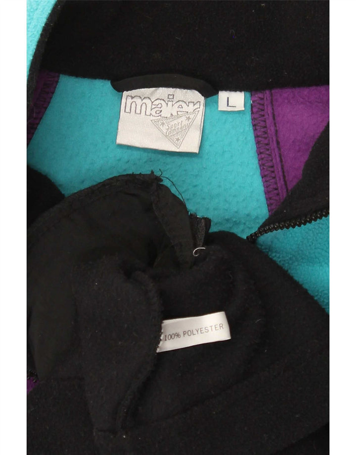 Giacca in pile da uomo Maier UK 40 Large Poliestere Colourblock multicolore