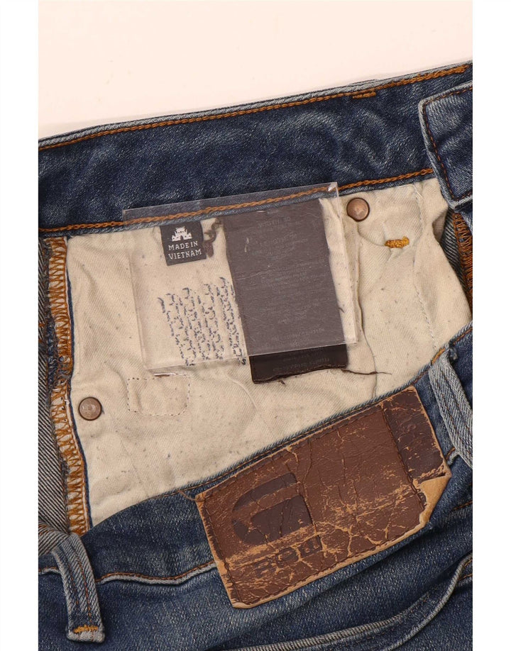 Jeans dritti invecchiati da uomo G-Star W30 L34 cotone blu