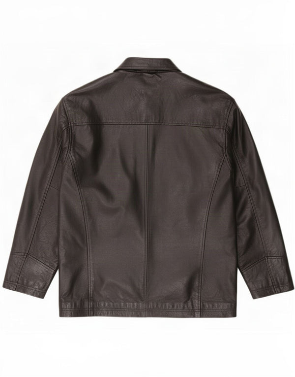 Giacca in pelle vintage da uomo UK 40 grande nera