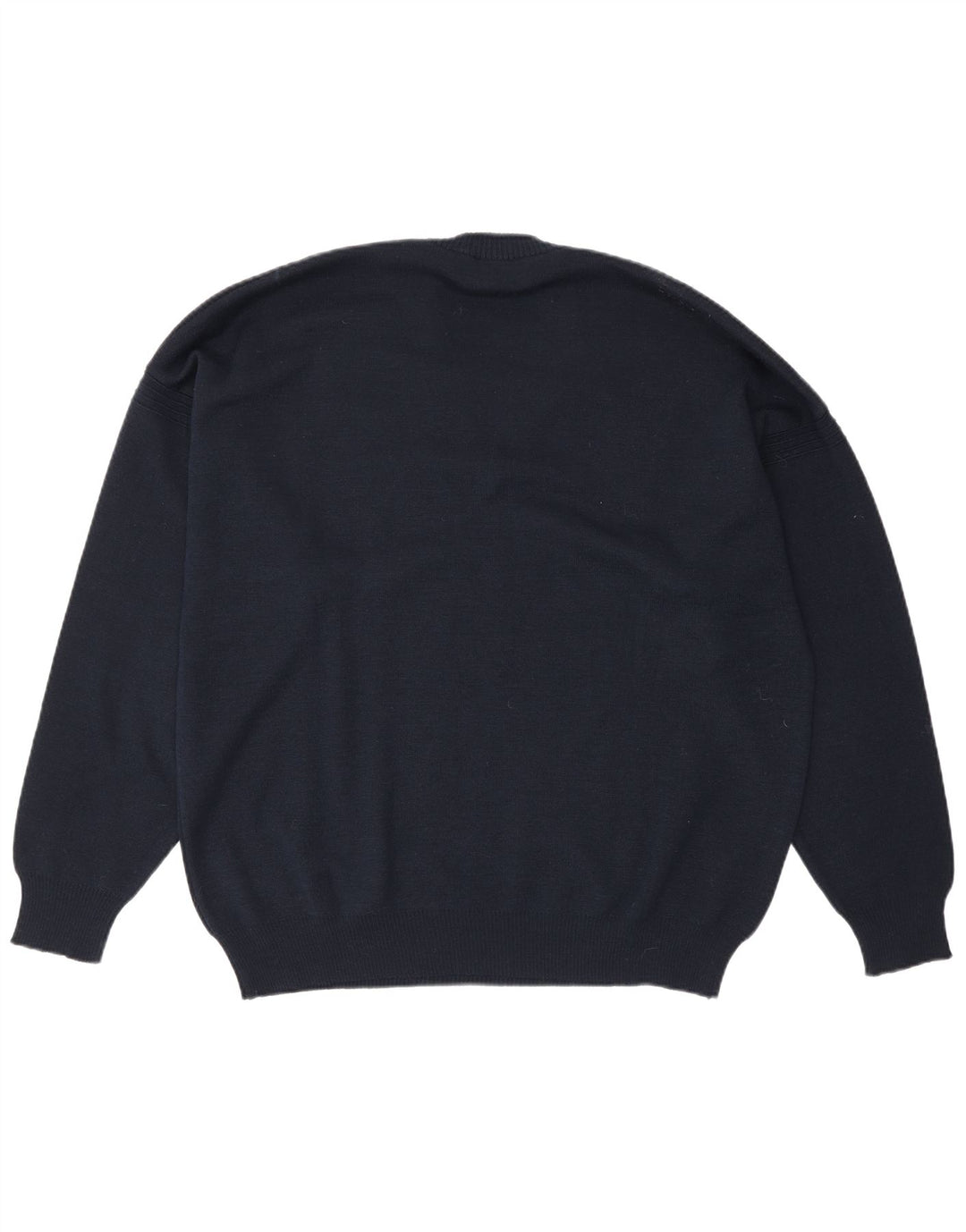 Maglione da uomo con scollo a V Il Granchio XL in lana blu navy