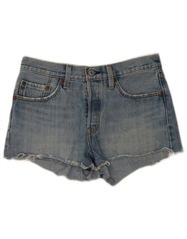 Pantaloncini Levi's da donna 501 in denim invecchiato W26 piccolo cotone blu