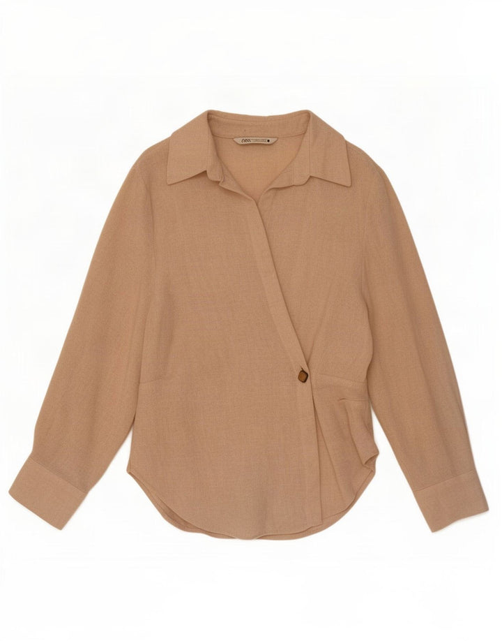 Camicia Zara da donna UK 16 grande beige