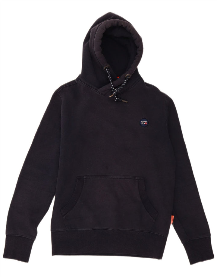Maglione con cappuccio da uomo Superdry in cotone blu navy medio