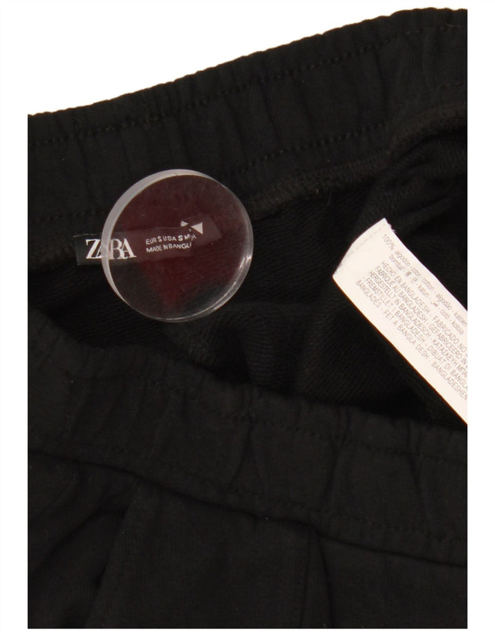 Pantaloni da tuta cargo Zara da donna UK 10 piccoli in cotone nero