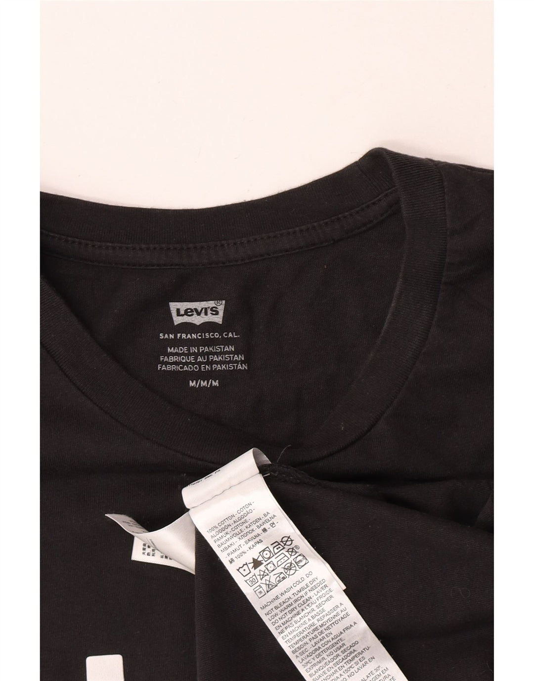 T-shirt grafica da donna Levi's Top UK 14 cotone nero medio