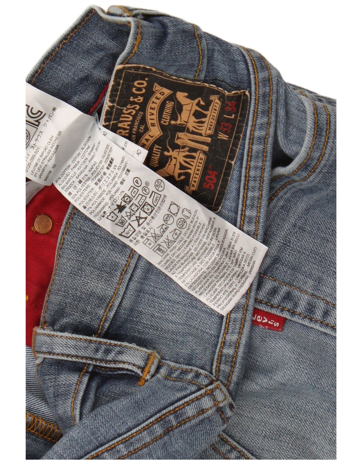 Levi's Uomo 504 Jeans dritti W33 L27 Cotone Blu