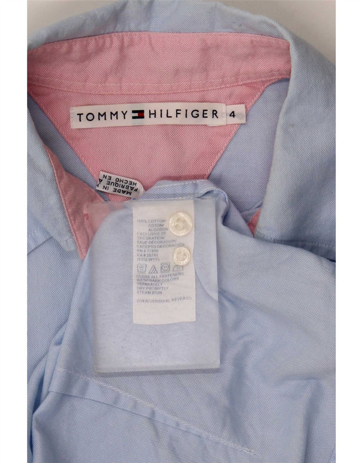 Camicia da donna Tommy Hilfiger US 4 Small in cotone blu