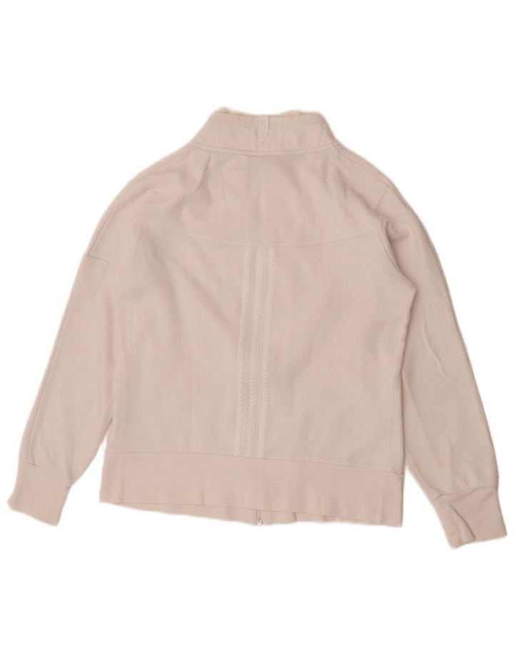 Giacca da ginnastica da donna Adidas UK 16 grande cotone bianco