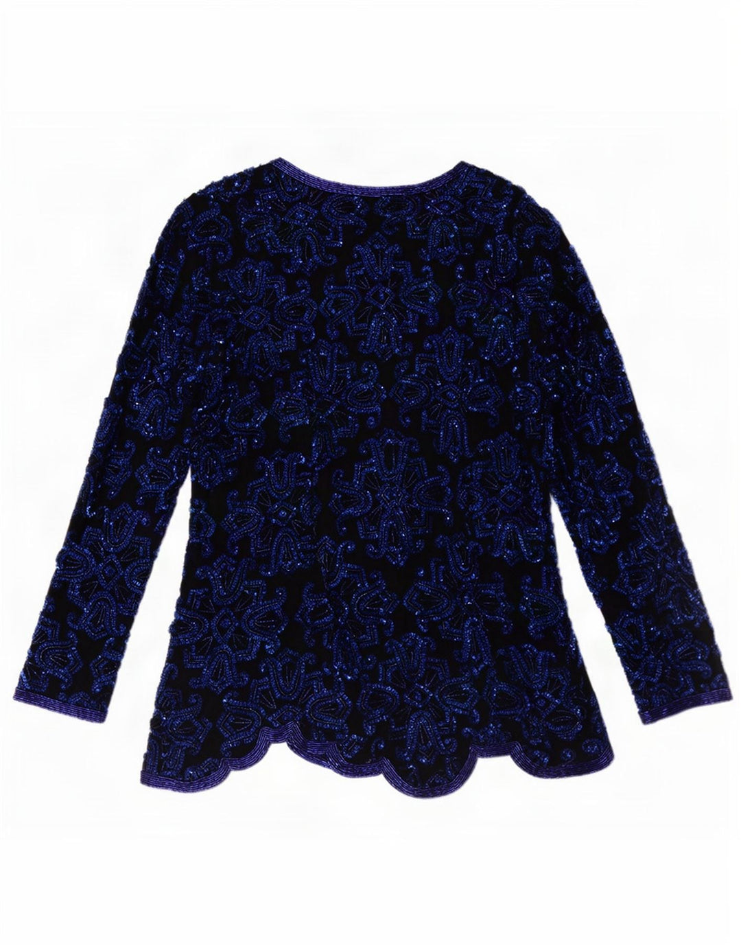 Camicetta asimmetrica da sera da donna Frank Usher Top UK 14 Medio Blu Navy