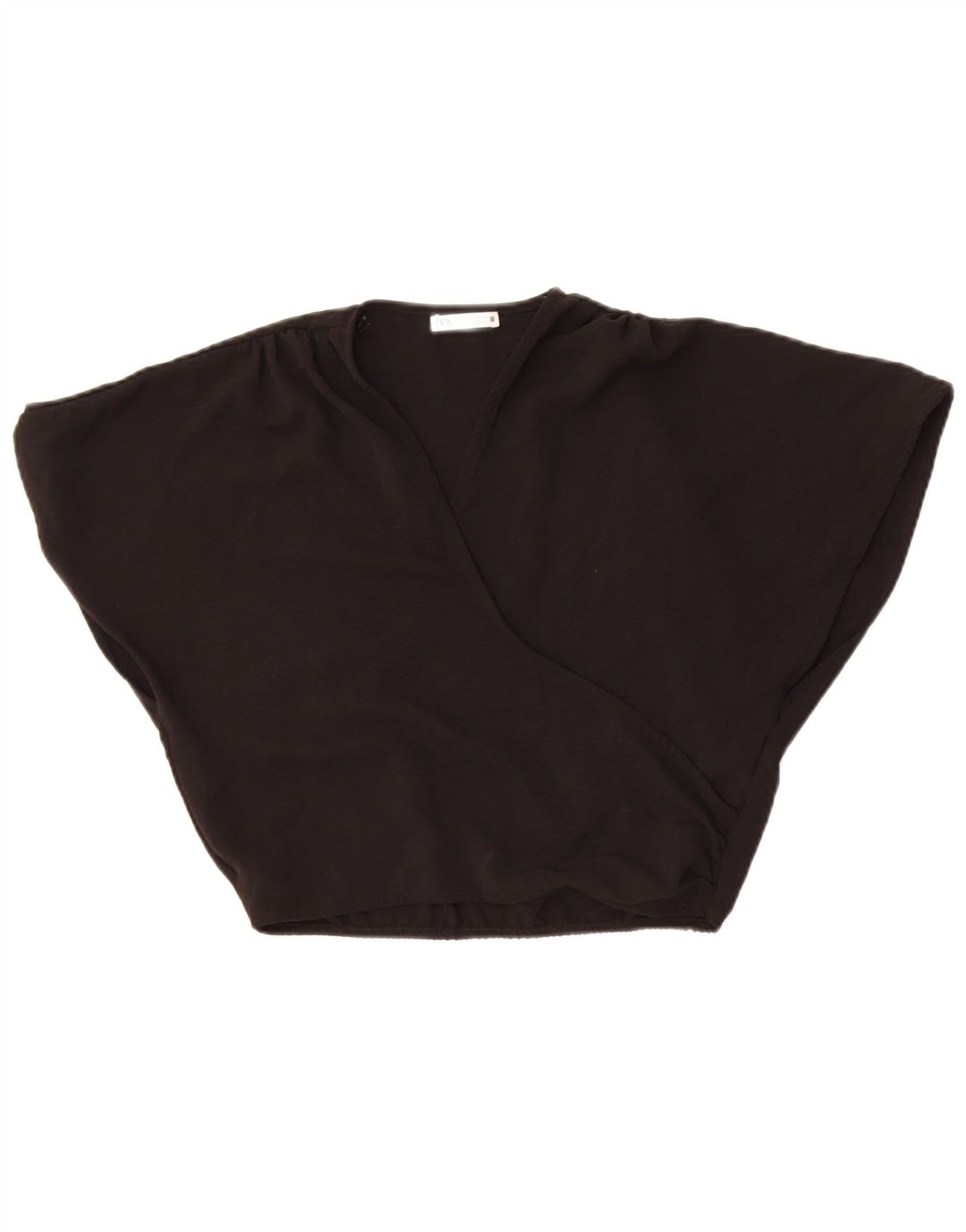 Camicetta oversize corta da donna Zara Top UK 10 piccola poliestere nero
